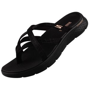 Skechers Go Walk Flex Sandal - Ssselena Damen Zehentrenner Schwarz