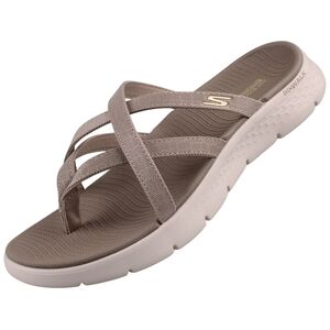 Skechers Go Walk Flex Sandal - Ssselena Damen Zehentrenner Beige