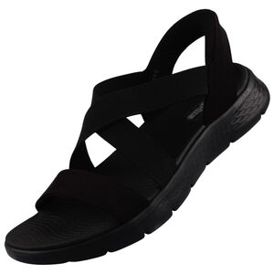 Skechers Slip-Ins Go Walk Flex Sandal - Glimmer Up Damen Sandale Schwarz