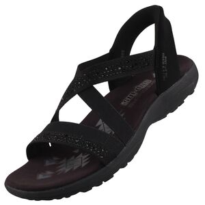Skechers Slip-Ins Reggae Slim Summer Sparkle Damen Sandale Schwarz
