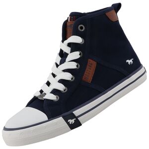Mustang Damen High-Top Canvas Sneaker Blau