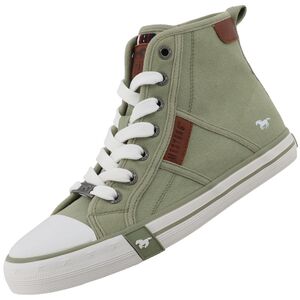 Mustang Damen High-Top Canvas Sneaker Gr�n