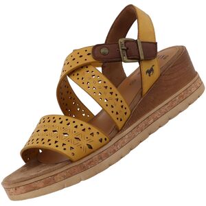 Mustang Damen Sandalette Gelb