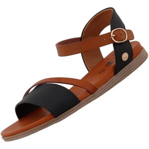 Mustang Damen Sandale Schwarz/Braun