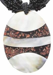 Hals-Kette mit Muschel-Anh�nger Hals-Schmuck