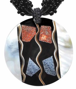 Hals-Kette mit Muschel-Anh�nger Hals-Schmuck