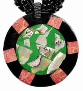 Hals-Kette mit Muschel-Anh�nger Hals-Schmuck