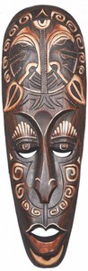 Maske SENGE 50 cm, Holz-Maske aus Bali, Wandmaske