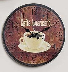Wanduhr KAFFEE-DEKOR, Uhr Caff Americano