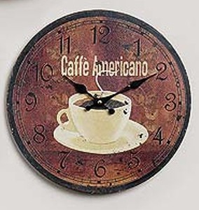 Wanduhr KAFFEE-DEKOR, Uhr Caff� Americano