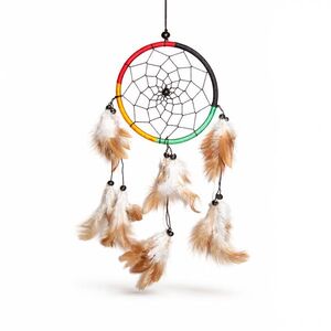 Dreamcatcher Gute Tr�ume  ca. 10 cm - Traumf�nger in Rasta-Farben