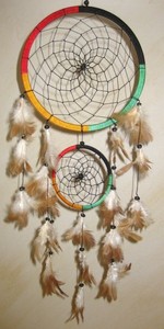 Dreamcatcher Gute Tr�ume  ca. 20 cm - Traumf�nger in Rasta-Farben