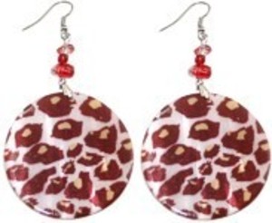 Runde Ohrringe mit Leopardmotiv