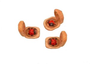 1 Glckskfer, Marienkfer aus Holz, Glcksbringer