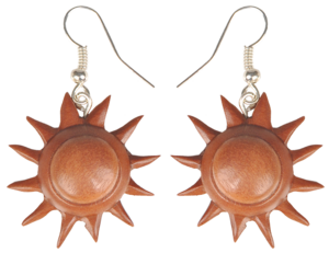 Ohrringe aus Sabo-Wood