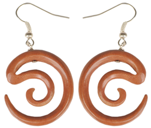 Ohrringe aus Sabo-Wood