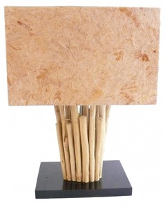 Deko-Leuchte ANTIQUE WOOD, Tisch-Lampe aus Holz, Stimmungsleuchte