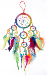 Traumf�nger - Dreamcatcher GUTER TRAUM,  9 cm & 4 x 3,5 cm