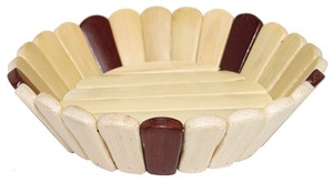 Obstschale, Gebckschale, Deko-Schale aus Holz, Brotkorb,  ca. 17 cm Hhe 4 cm