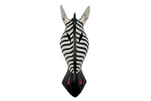 Maske ZEBRA aus Holz, Gr��e 50 cm, Holz-Maske aus Bali, Wandmaske