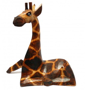 Holz-Giraffe Deko-Giraffe, sitzend, 3 Gren