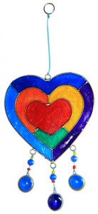 Suncatcher buntes Herz