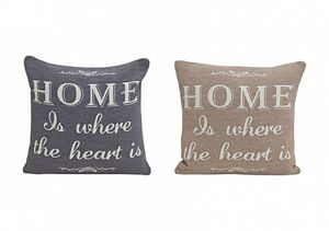 Deko-Kissen Home is where your Heart is, 40 x 40 cm inkl. Kissenf�llung, 2 Farben