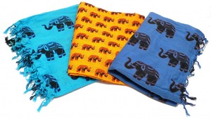 Sarong ELEFANT, Pareo, Hfttuch, Wickelrock, Strandtuch verschiedene Farben