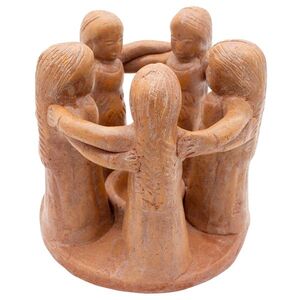 Teelichthalter Kreis der Freundschaft, Kreis mit 5 Frauen