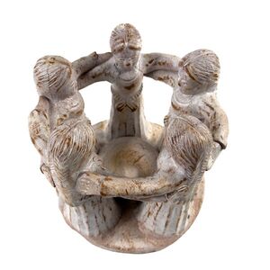 Teelichthalter Kreis der Freundschaft, Kreis mit 5 Frauen