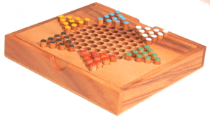 Halma aus Holz, 17 cm x 16 cm - Holz-Spiel