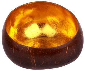 Kokosschale in gold oder silber