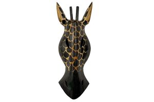 Maske Giraffe, Holz-Maske aus Bali, Wandmaske