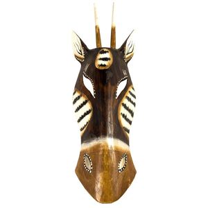 Maske Antilope 30 cm, Holz-Maske aus Bali, Wandmaske