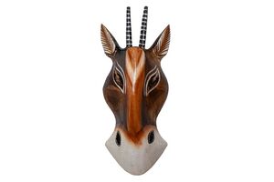 Wandmaske in 3 Motiven, Zebra, Antilope und Giraffe, 20 cm