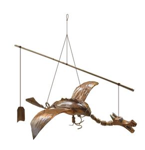 Windspiel Drache aus Kokosnuss