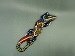 Deko-Gekko FIRE LINE, Holz, 50 cm, Wandschmuck