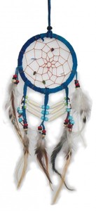 Traumf�nger - Dreamcatcher mit Bone-Deko  9 cm