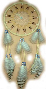 Traumf�nger - Dreamcatcher mit Perlen-Stern 16 cm