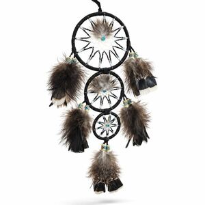 Traumf�nger - Dreamcatcher mit Perlen 3-fach, 11 cm