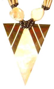 Halskette mit Muschelanh�nger, Modeschmuck, Natur-Schmuck mit Muschel