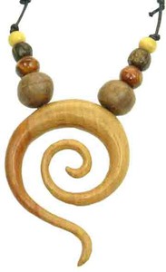 Halskette aus Sabo-Wood, Holz-Schmuck Modeschmuck, Natur-Schmuck
