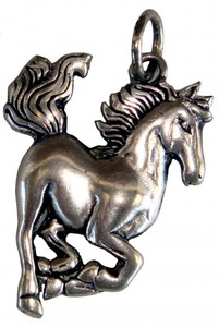 Gothic-Anh�nger Pferd, mystischer Schutz-Anh�nger