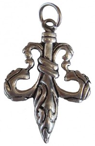 Gothic-Anhnger Knigslilie gro, mystischer Schutz-Anhnger