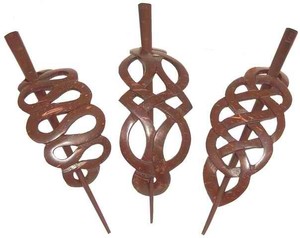 Haarspange aus Kokos-Holz handgeschnitzt, Haarschmuck