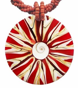 Hals-Kette mit Muschel-Anh�nger Halsschmuck