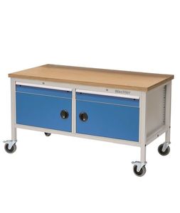 Mobile Werkbank mit 2 Schubladen, 2 Fl�gelt�ren