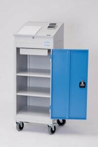 Stehpult mit Flachbildschrimhalterung B/T/H 500x500x1575