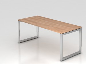 Schreibtisch RS19, 180x80 cm, hhenverstellbar, Nubaum
