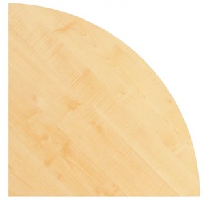 Tischplatte Melaminharzbeschichtung Ahorn, Viertelkreis 80x80 cm